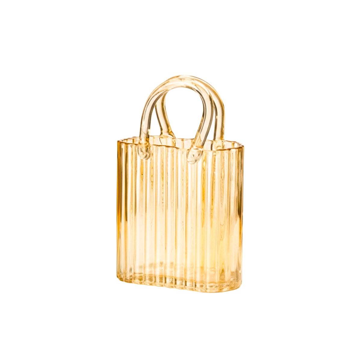 Transparant gele handtasvaas AULICA 18x10x27cm