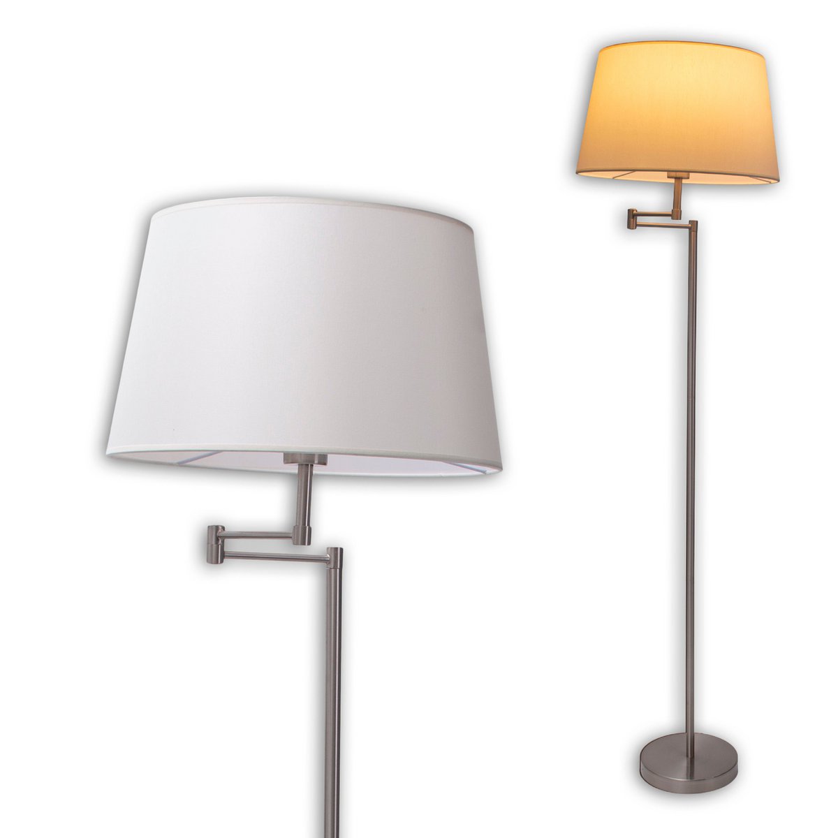 Näve Bologna Staande Lamp 158cm Nikkel