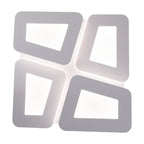 LED -plafondlamp "SIMEN" 48 x 48 cm, metaal en plastic, wit, geïntegreerde LED's, warm wit