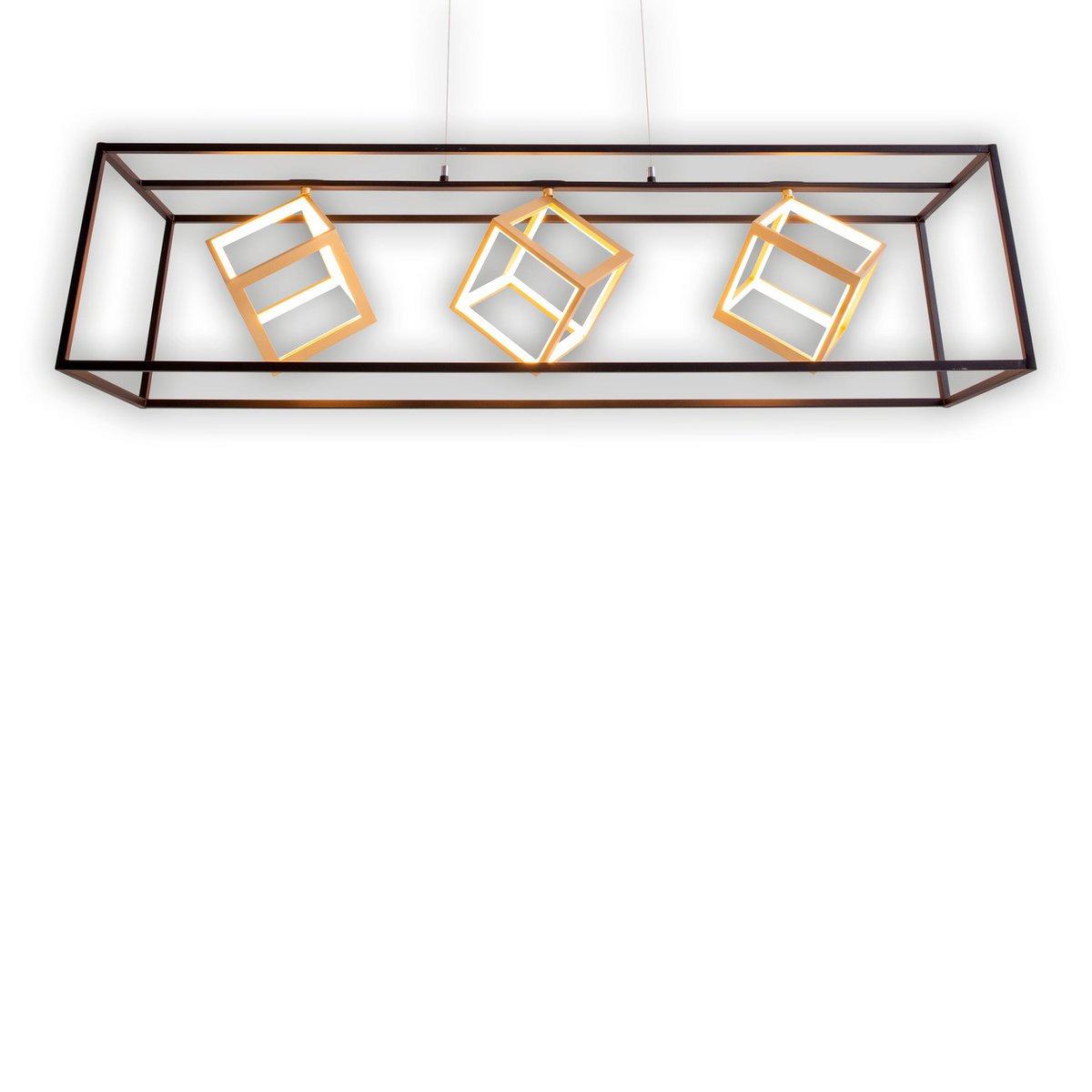LED hanglamp Tripoli 100cm - Zwart