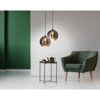 Näve Vaso Hanglamp Rookglas Antraciet 25cm