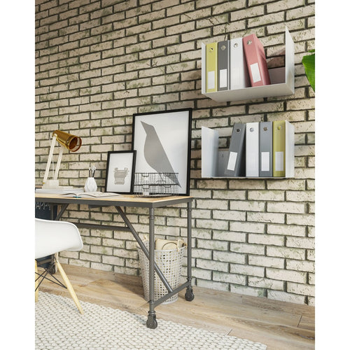 Gorillz Clark Metalen Wandrek - Wit, Duurzaam, 32x50x32cm