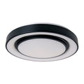 LED -plafondlamp "Monterey" Ø 37,5 cm, vele functies, gemaakt van metaal en plastic in het zwart, met geïntegreerde LED's, verlichting voor woonkamers, gang of kantoor