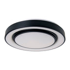 LED -plafondlamp "Monterey" Ø 37,5 cm, vele functies, gemaakt van metaal en plastic in het zwart, met geïntegreerde LED's, verlichting voor woonkamers, gang of kantoor