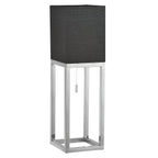 Näve Alfa Tafellamp - Chroom/Donkergrijs 65cm