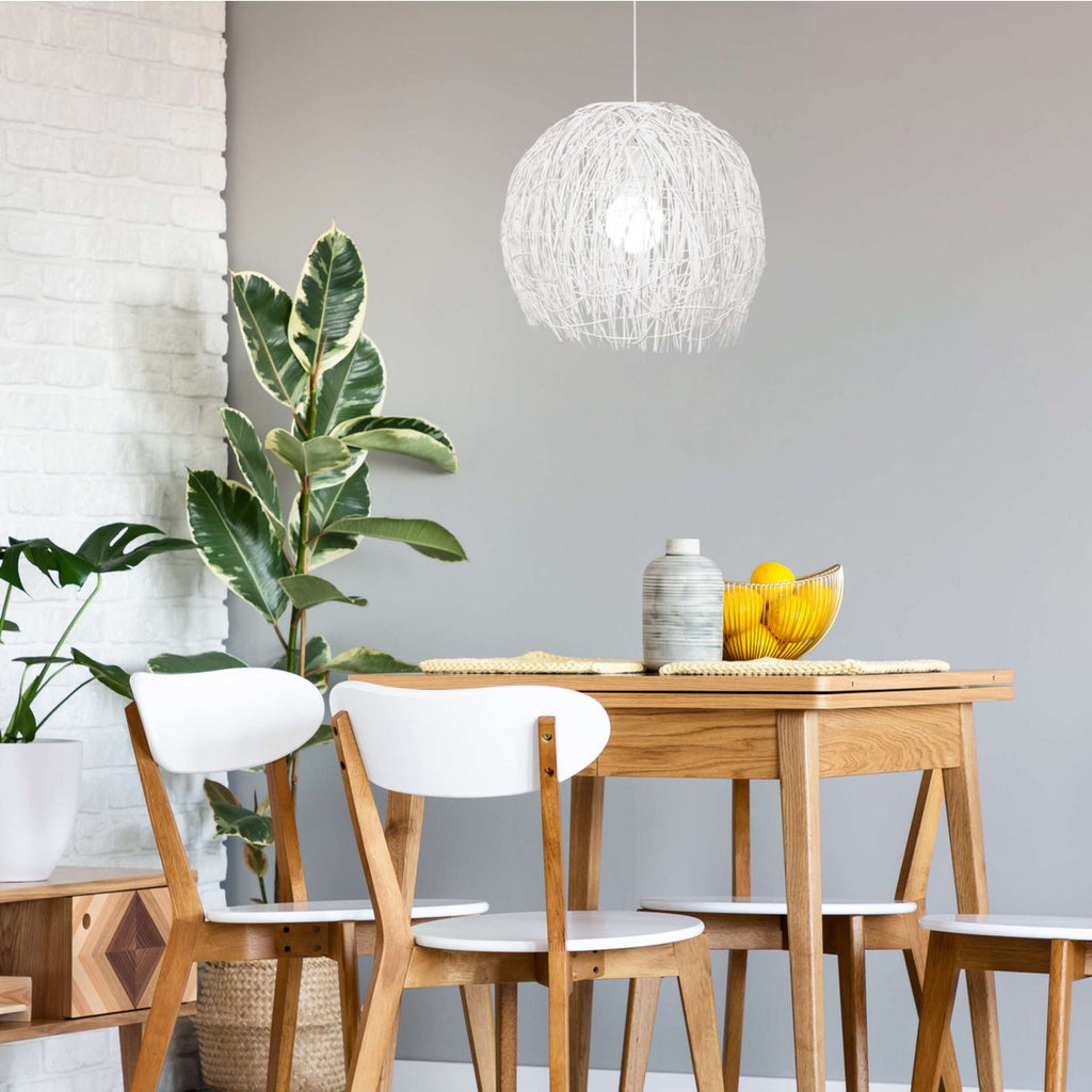 Näve Struwel Rattan Hanglamp Ø40cm Wit