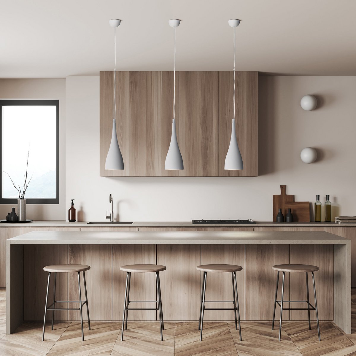 Lima LED Hanglamp - 150cm Wit Metaal