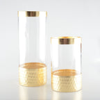 Transparante gouden vaas H30cm - Aulica
