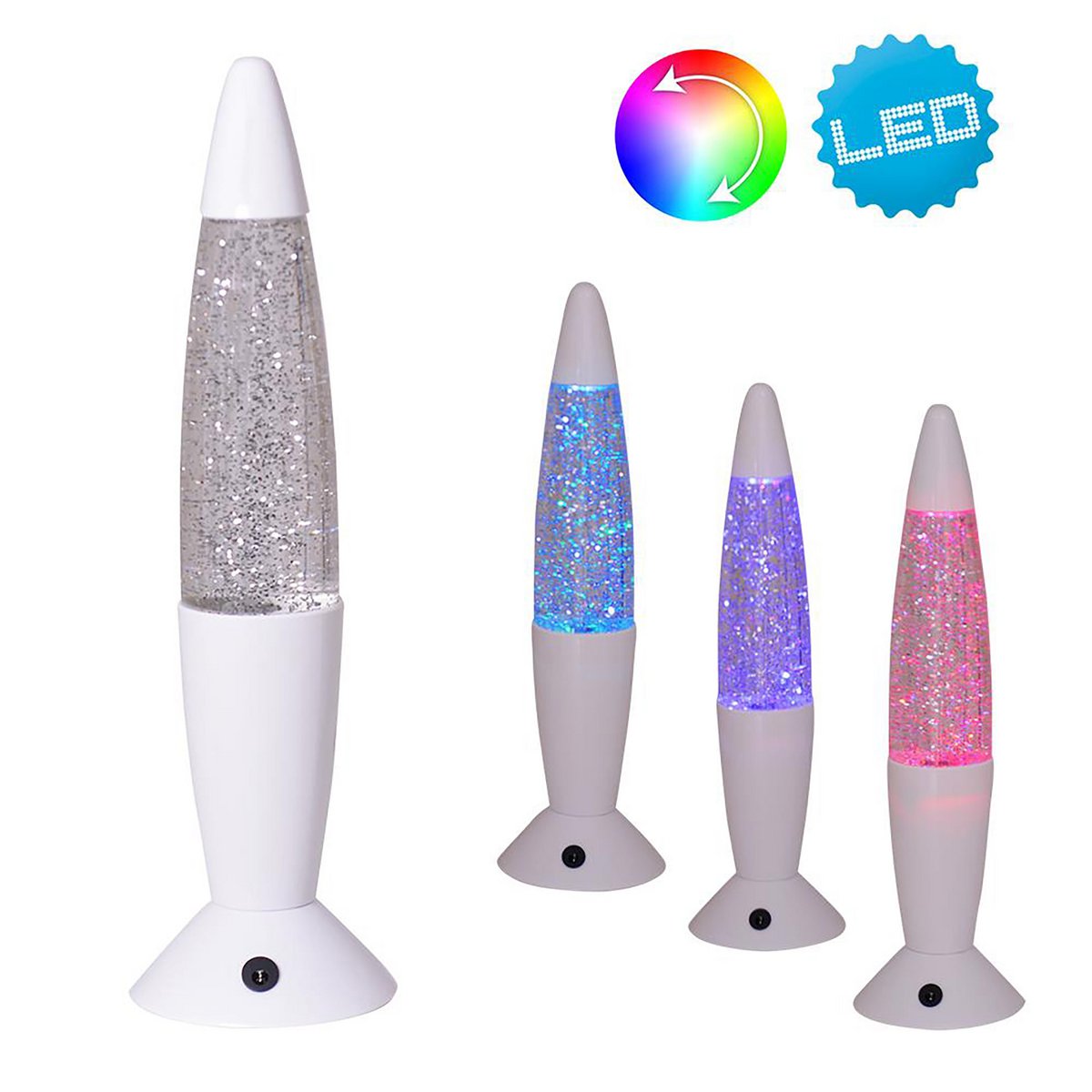 LED-tafellamp Glitter - Zilver 36cm