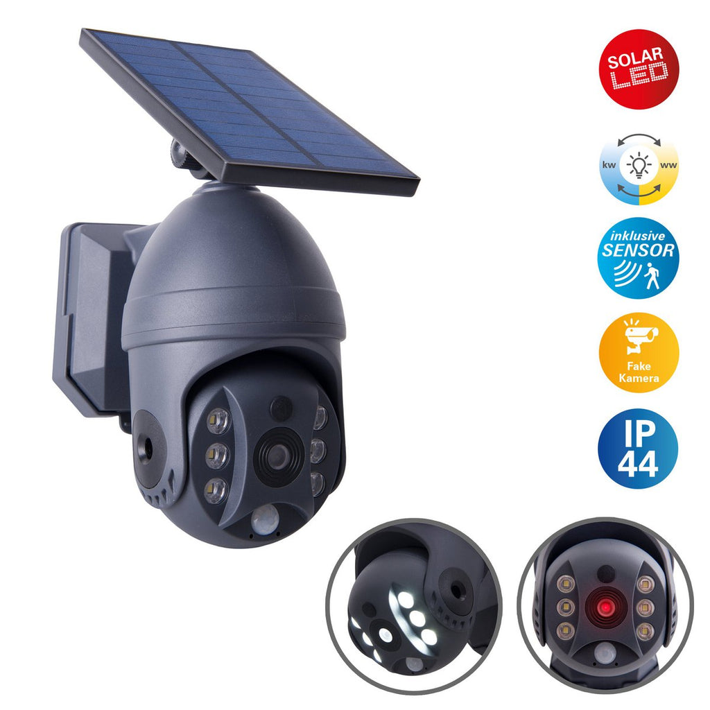 Näve Moho Solar Wandlamp - Grijs Bewegingsmelder