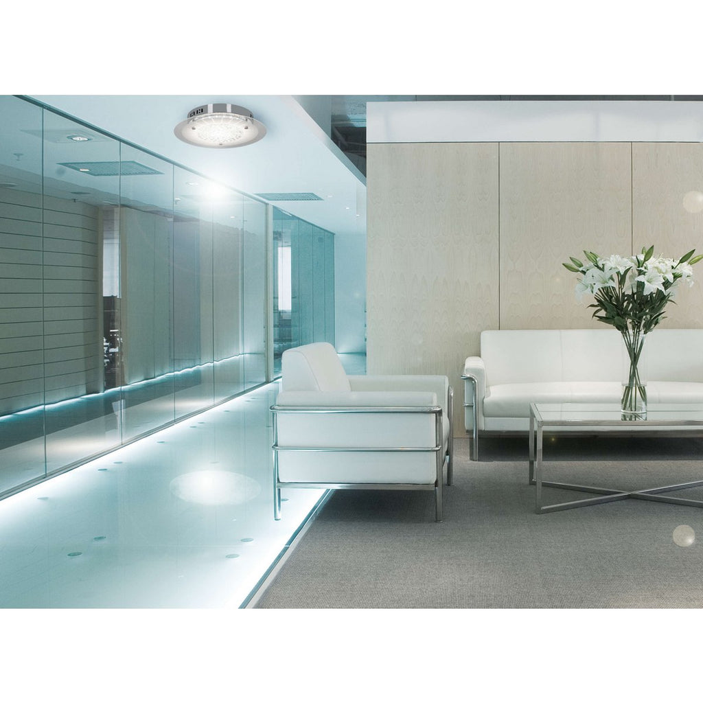 LED plafondlamp Chur - Kristaleffect Wit