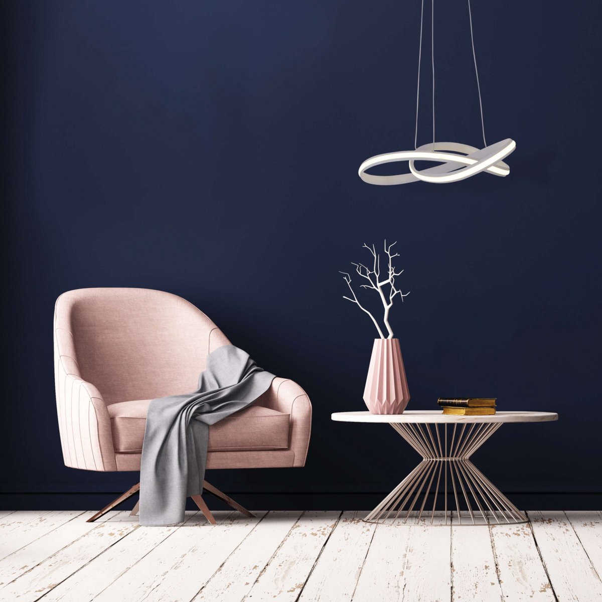 Näve Odrive LED Hanglamp 56cm Zilver