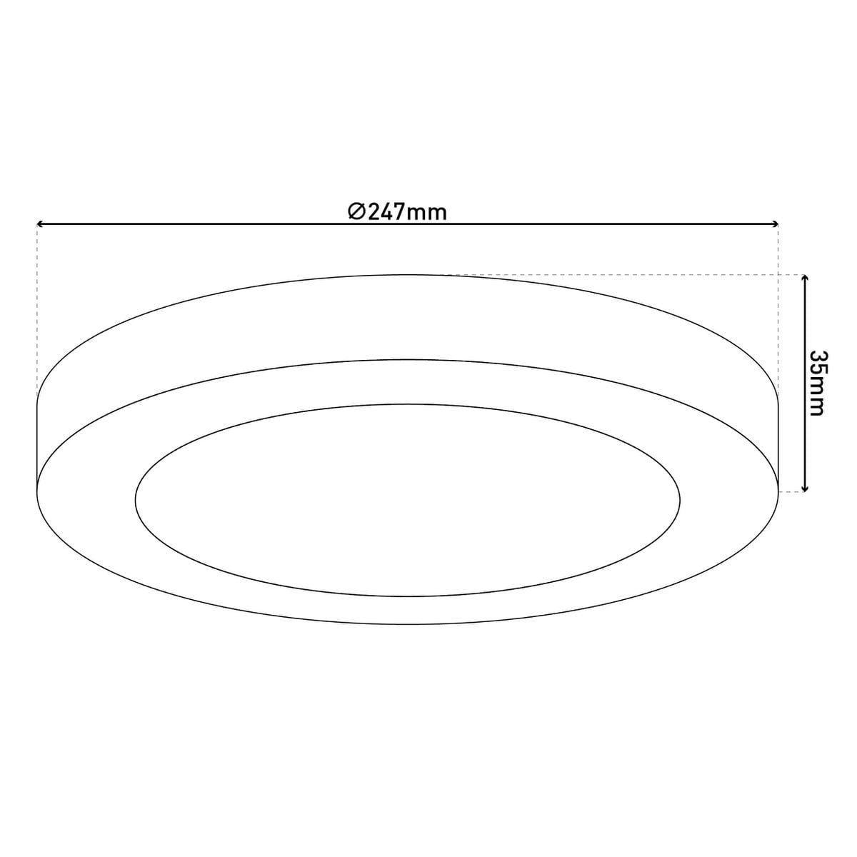 Näve Complex LED Opbouwlamp 24,6cm Wit