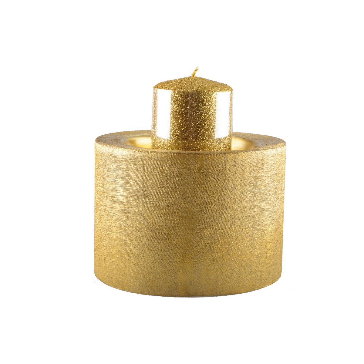 Kandelaar Metaal Goud - 16.5x16.5x11.5cm