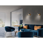 Näve Fumoso Wandlamp - Zwart Rookglas 16cm