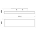 Näve Dubai LED Wandlamp 32cm Aluminium