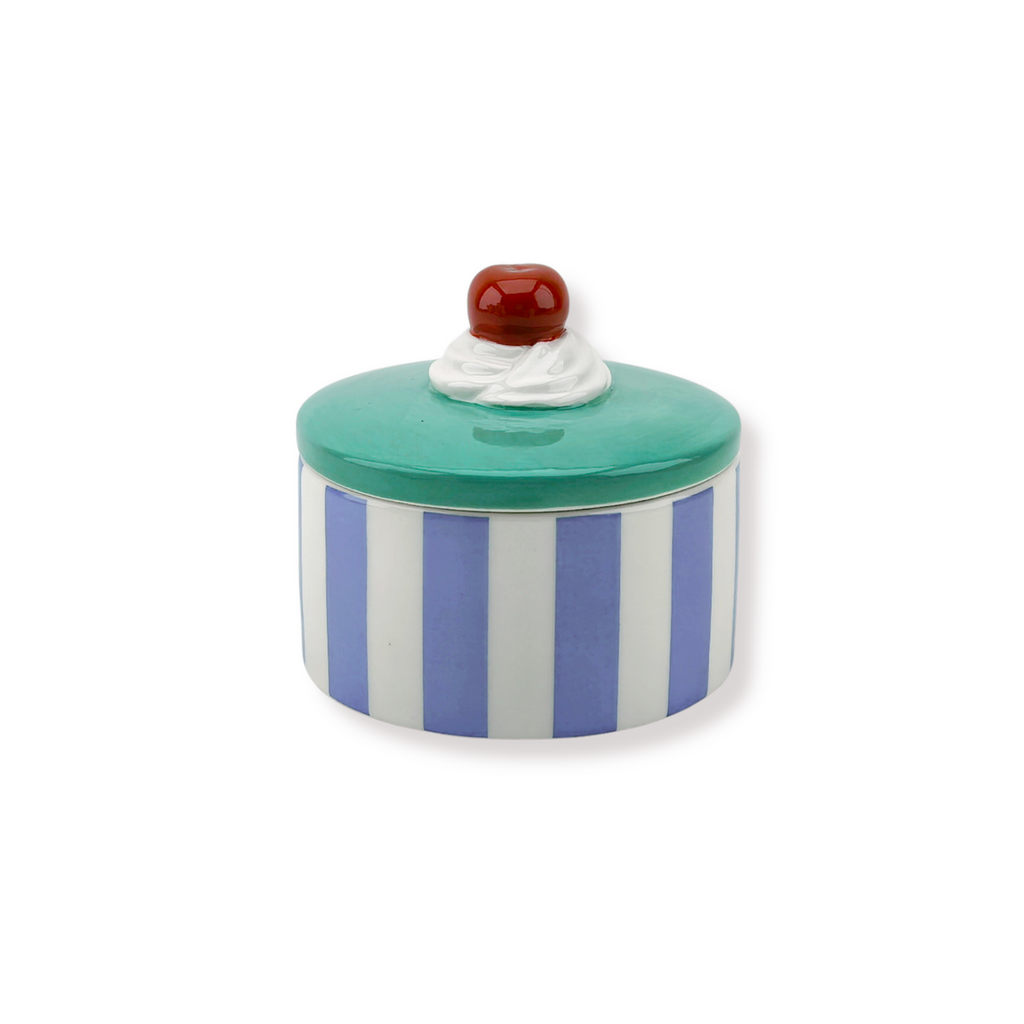 Housevitamin Voorraadpot Tartelette Kers Blauw/Paars 9x9x7,5cm