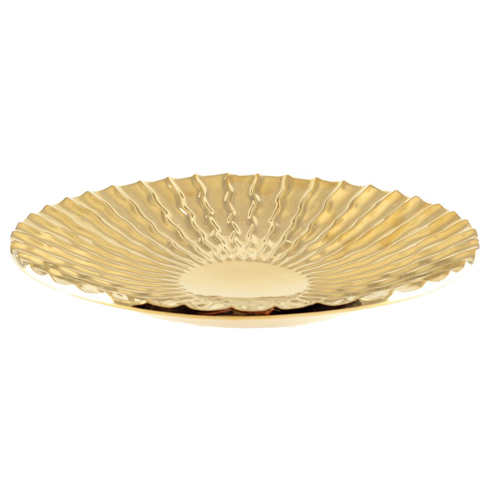 Aulica Decoratieve Schaal - Goud Keramiek 36x36cm