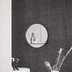 Spiegel - Rond - Metalen - Plank - Zwart - Ø40cm