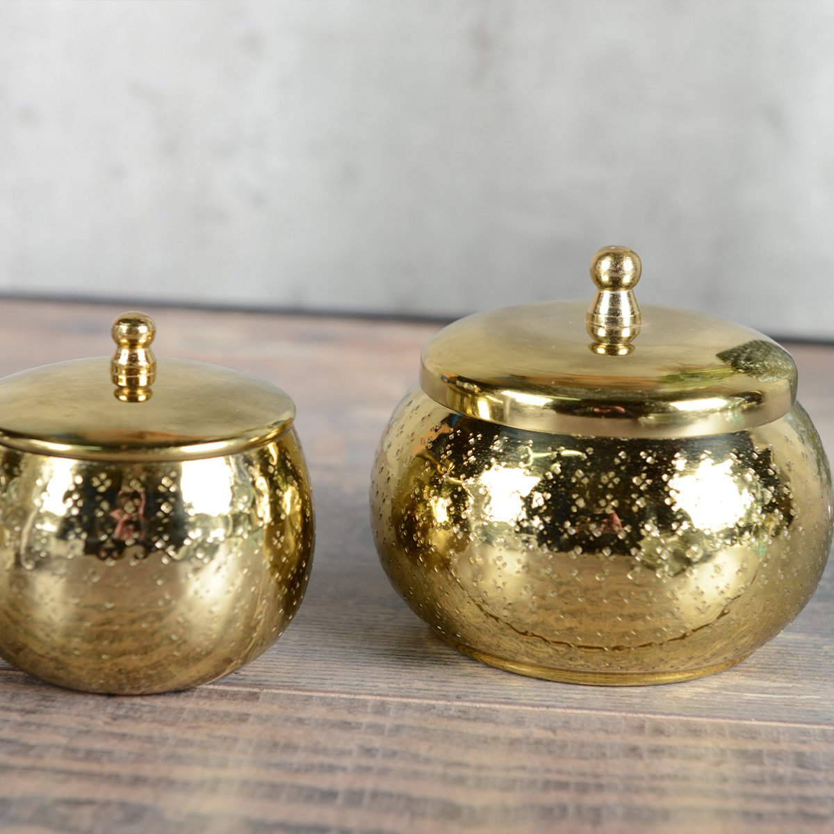Aulica Ronde Kaars Goud 8cm
