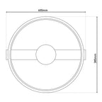 CIMO LED Plafondlamp Zwart Dimbaar 40cm