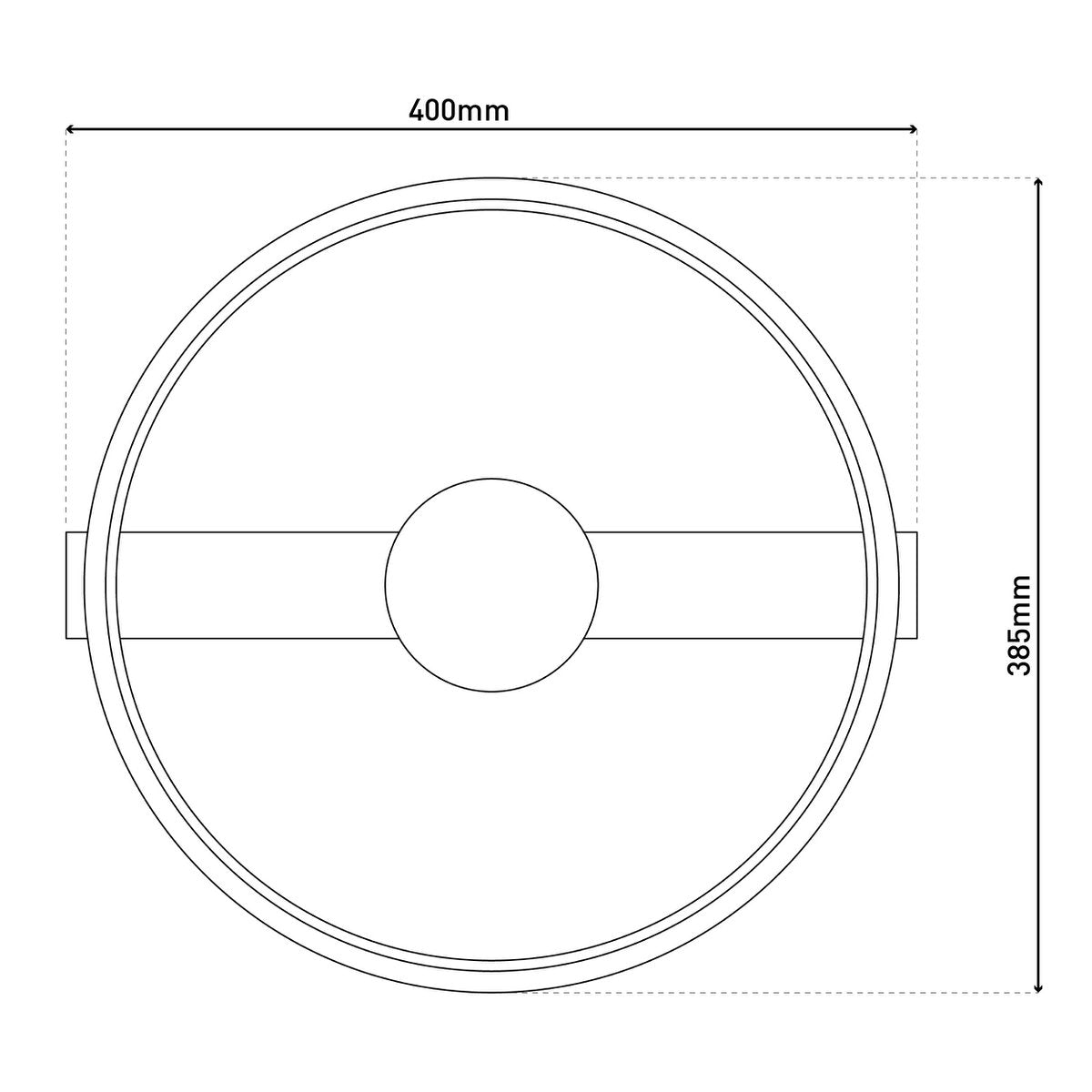 CIMO LED Plafondlamp Zwart Dimbaar 40cm