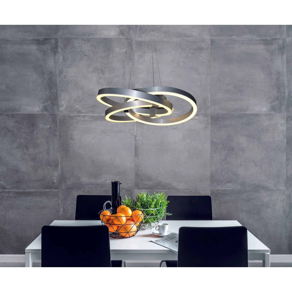 Näve Divora LED Hanglamp Ø58cm Aluminium Wit