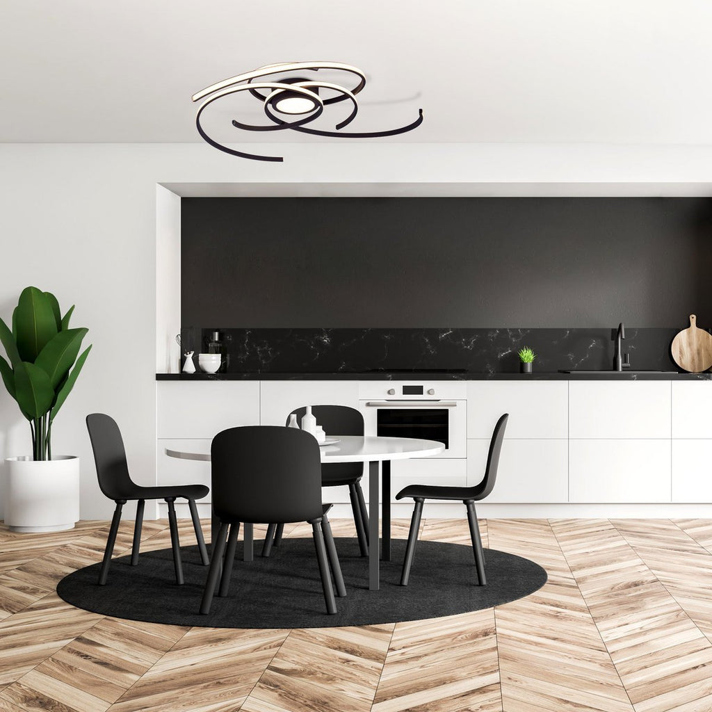 Näve Radon LED Plafondlicht Zwart 75cm