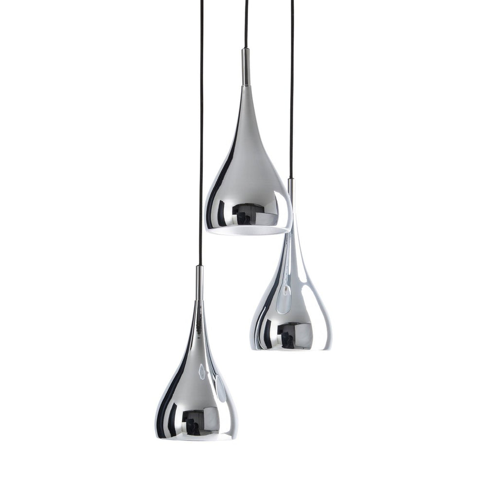 Näve Stijl Hanglamp - Chroom 3-Lichts Retro