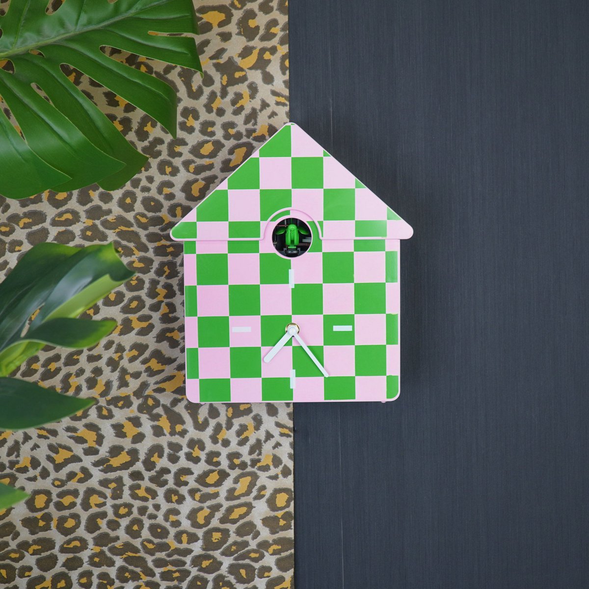 Klokoekoekjesklok - Groen/roze - 24x27x9cm Housevitamin