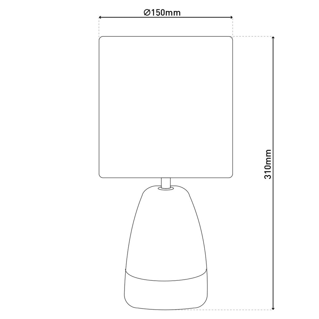 Näve Cremona Tafellamp Keramiek Bruin 31cm