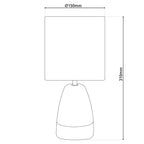 Näve Cremona Tafellamp Keramiek Bruin 31cm