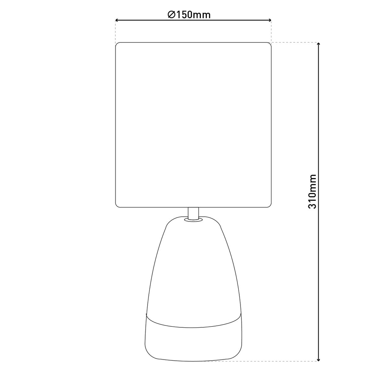Näve Cremona Tafellamp Keramiek Bruin 31cm