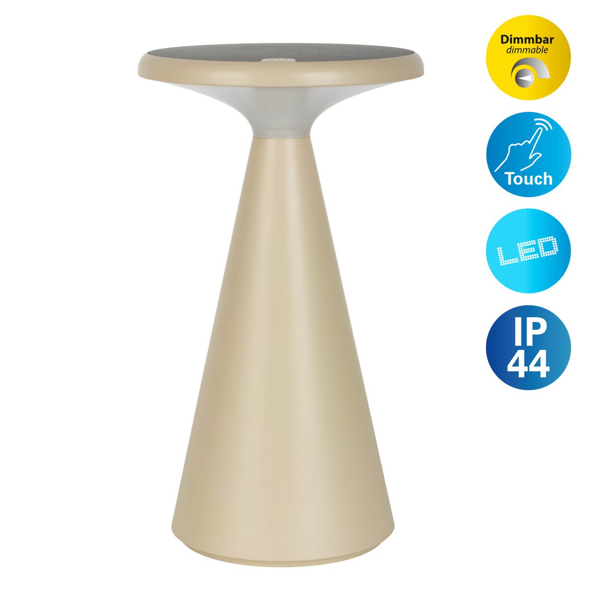 Näve Palu Zonne-tafellamp Beige 20cm