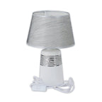 Keramische tafellamp Vittoria 31cm Wit-Zilver