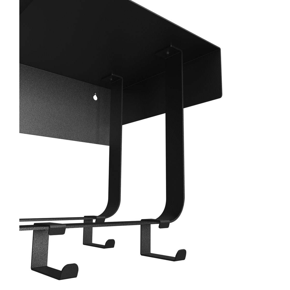 Gorillz Layer Wandkapstok - Zwart, 8 Haken, Modern Design