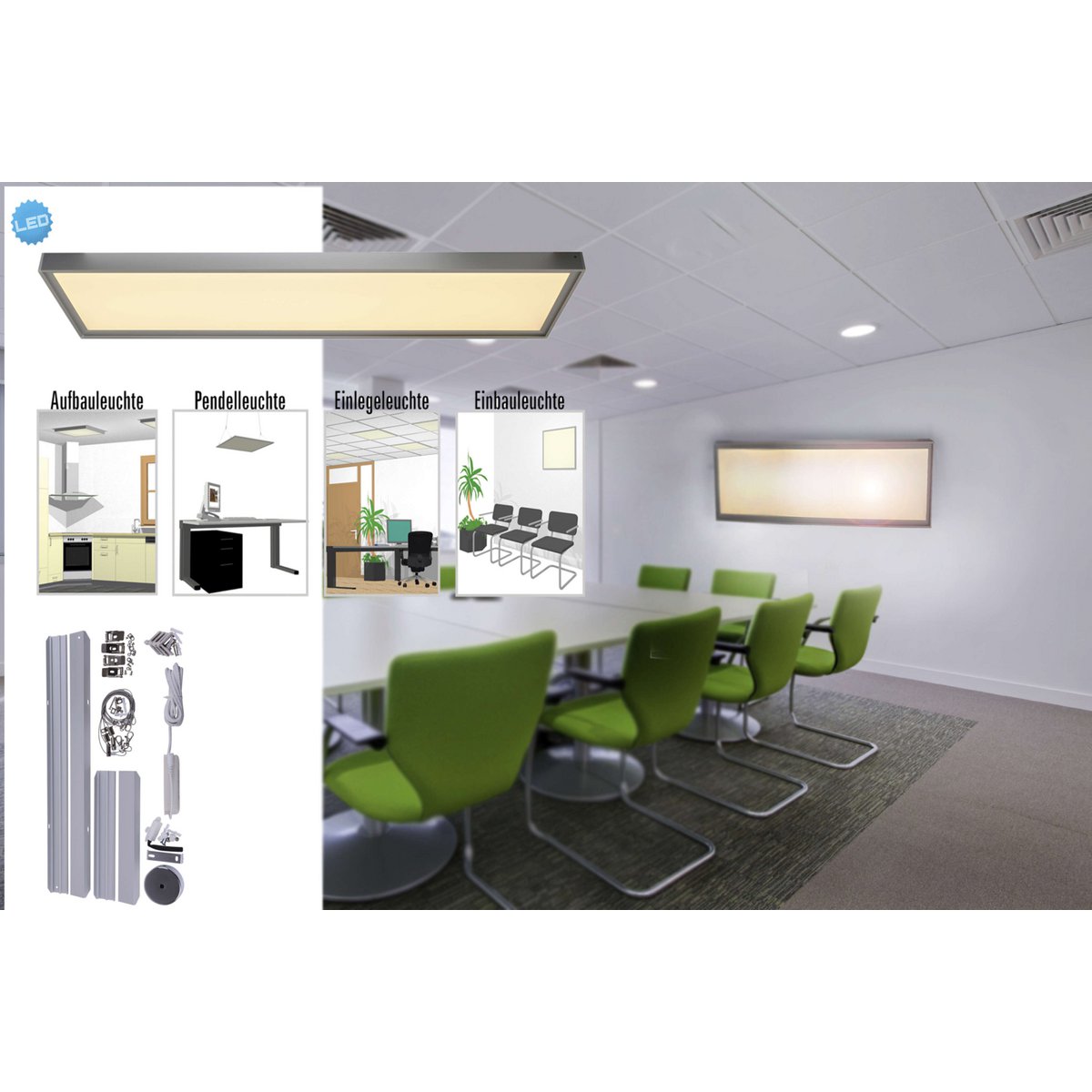 LED paneel Diversiteit 59,5x29,5cm warm wit