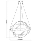 Näve Cosmos LED Hanglamp Chroom Ø60cm