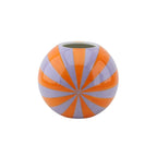 Vaas Swirl - Felkleurig - 15x15x13,5cm - Oranje/Lila