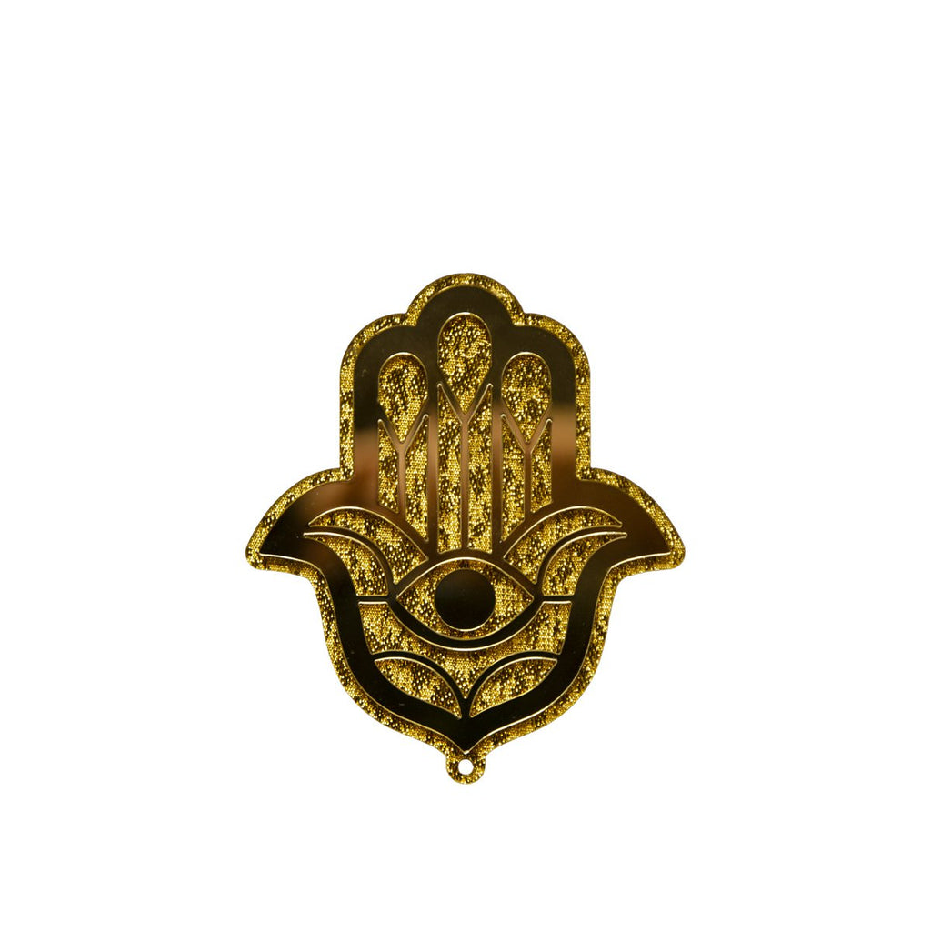 Gouden decoratieve hand acryl - 9.7x11.3cm