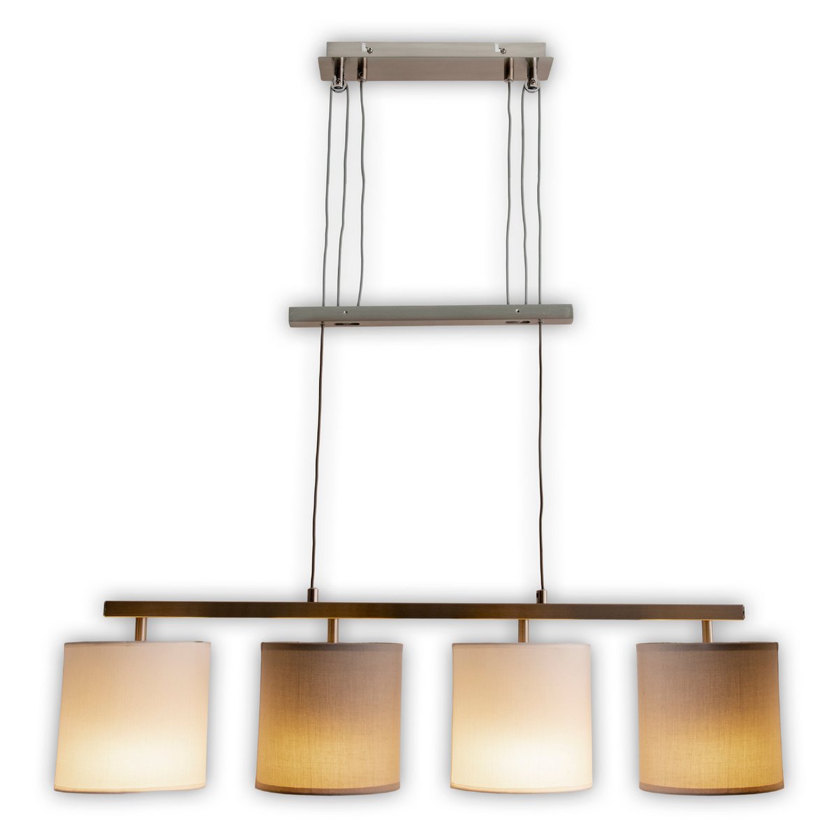 Tilde Hanglamp 4-lichts Grijs-Wit - NEVE Leuchten