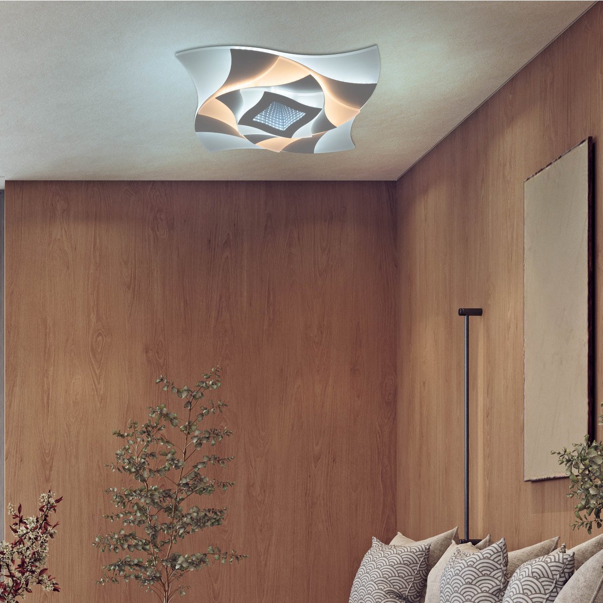 Näve Liora LED Plafondlamp 48cm 3D Effect