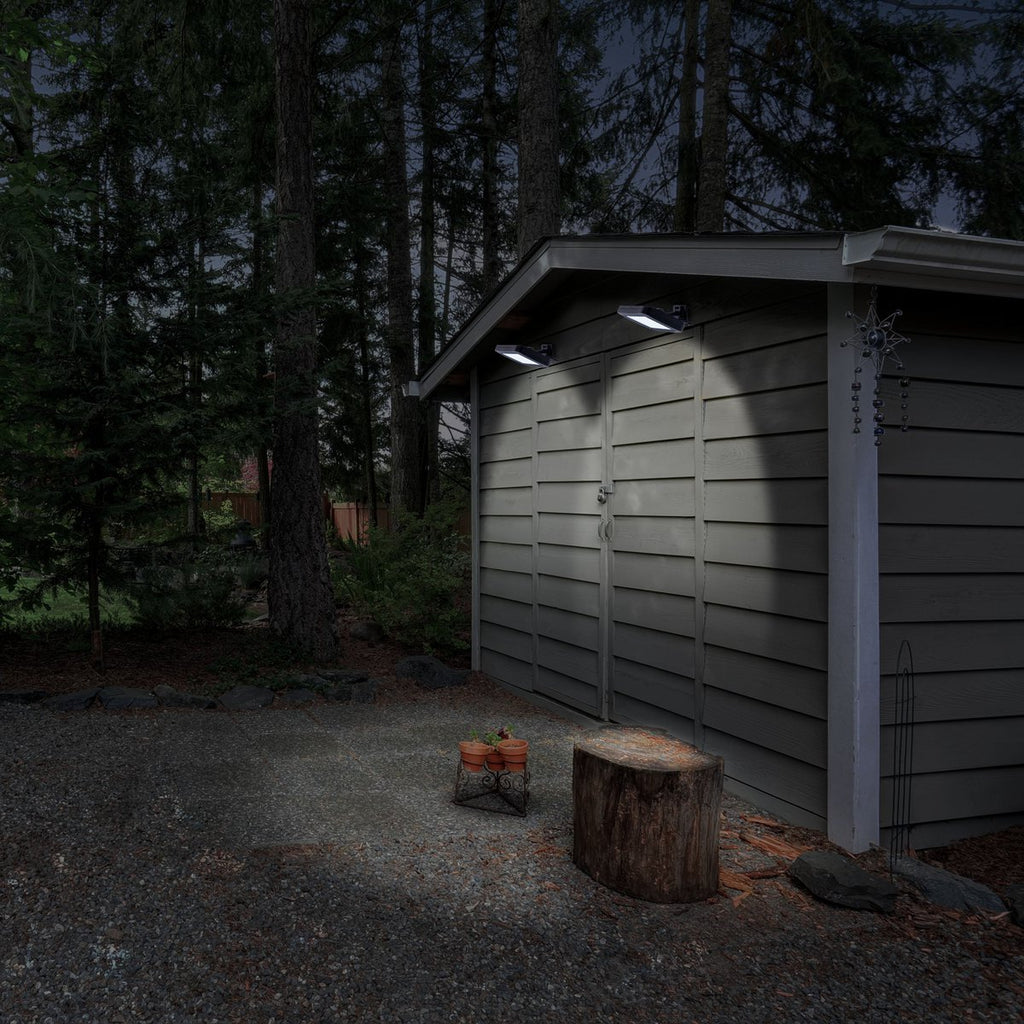 2 Set LED LED Solar Outer Wall Lamp "Pepe", voor buiten, wandlamp - Plastic in zwart, met geïntegreerde LED - wandlampen buiten