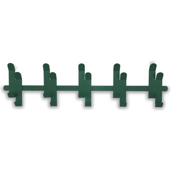 Gorillz Origami Wandkapstok - Groen - 10 Dubbele Haken