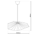 Papieren hanglamp "Gek Papier" Ø56cm - Wit E27