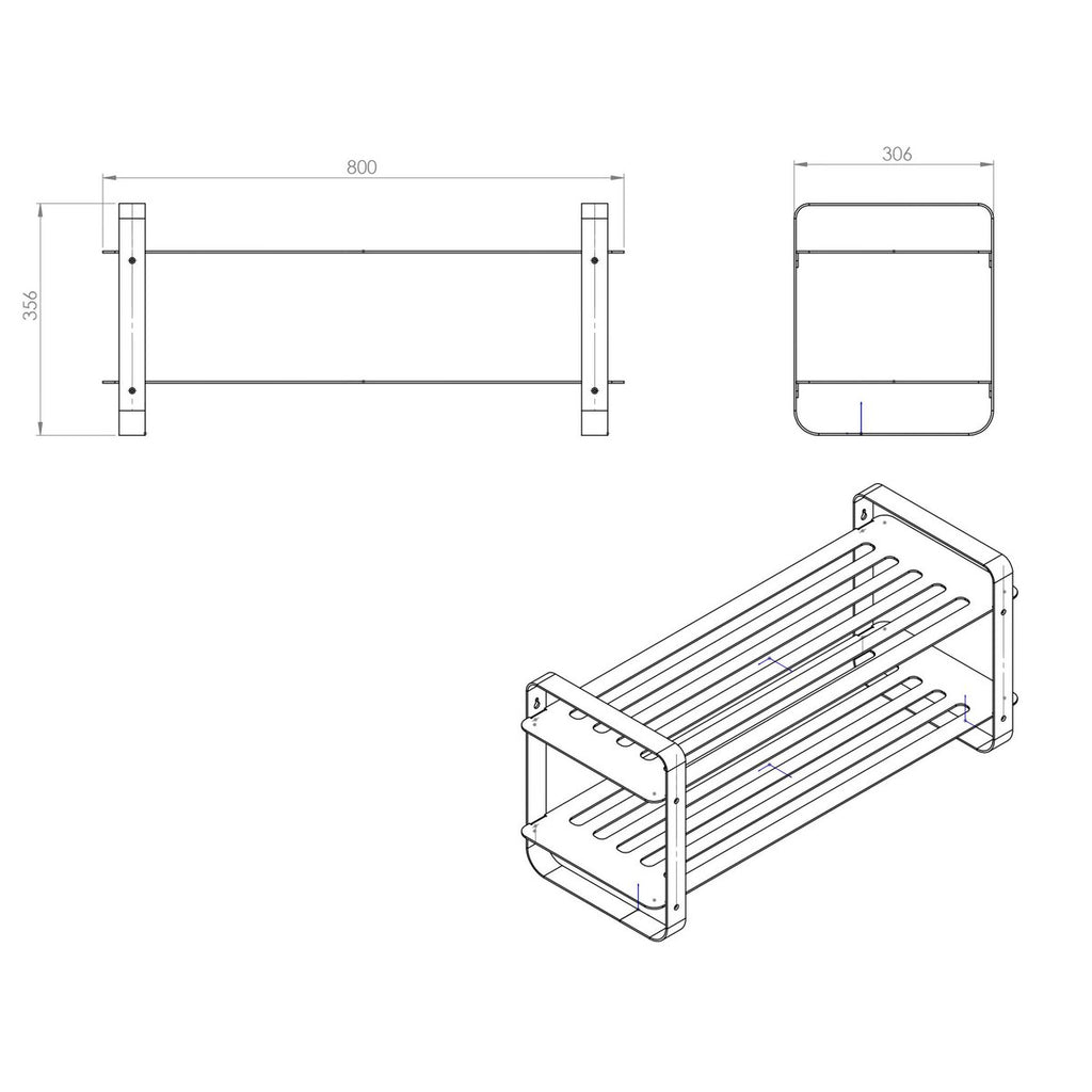 Gorillz Unify Schoenenrek 80cm - Wit