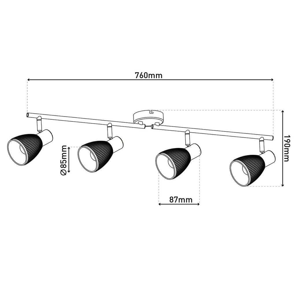Spot Plafondlamp Lindita Näve 76cm