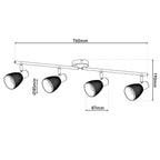 Spot Plafondlamp Lindita Näve 76cm