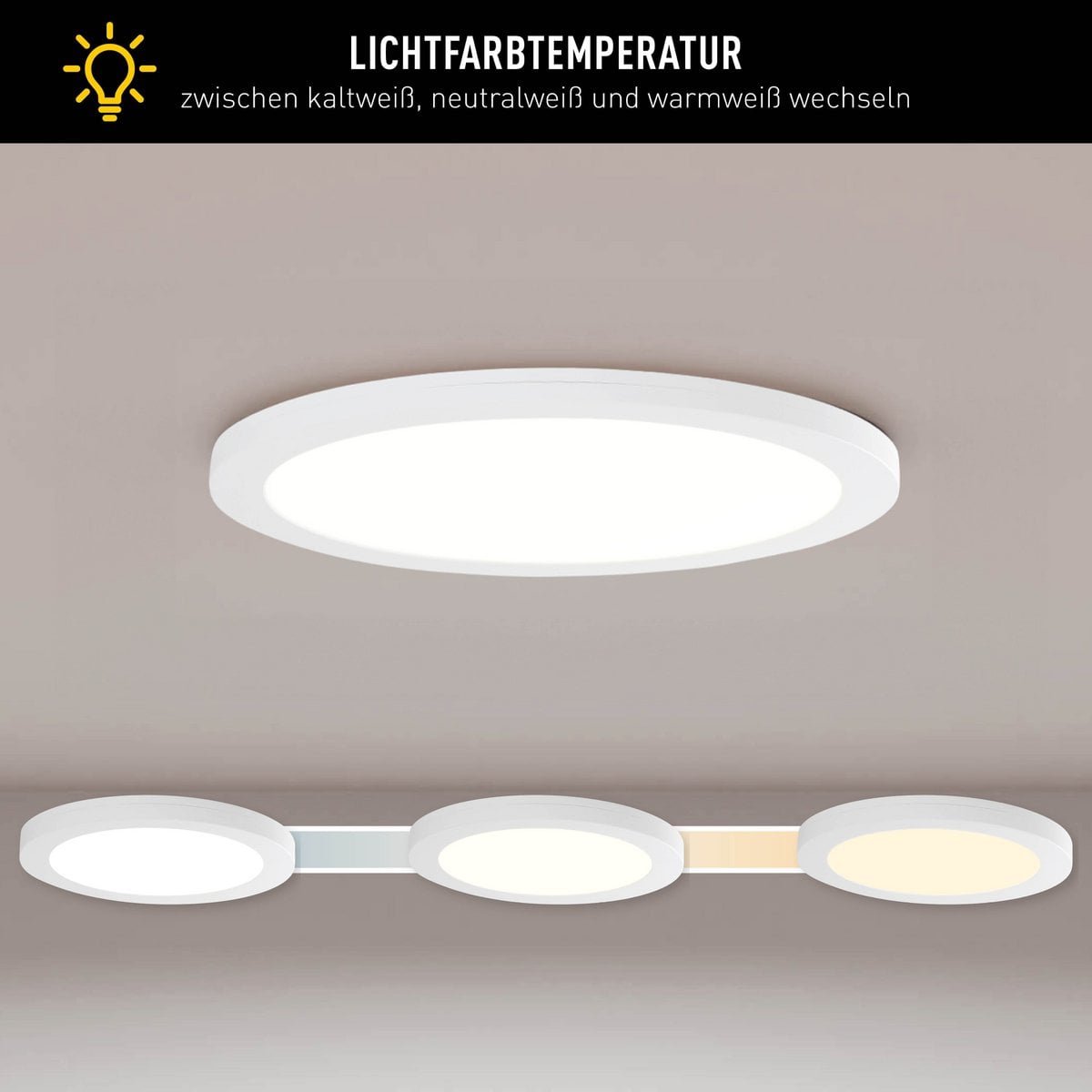 Näve Bonus LED-Plafondlamp Ø21,7cm Wit CCT
