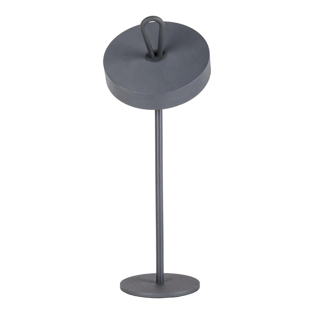 LED -batterijtafellamp magnetisch "ella" voor buiten en binnen, gemaakt van metaal en plastic in grijs, 35 cm hoog